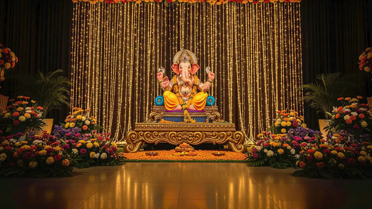 Modern Ganpati Decoration Ideas